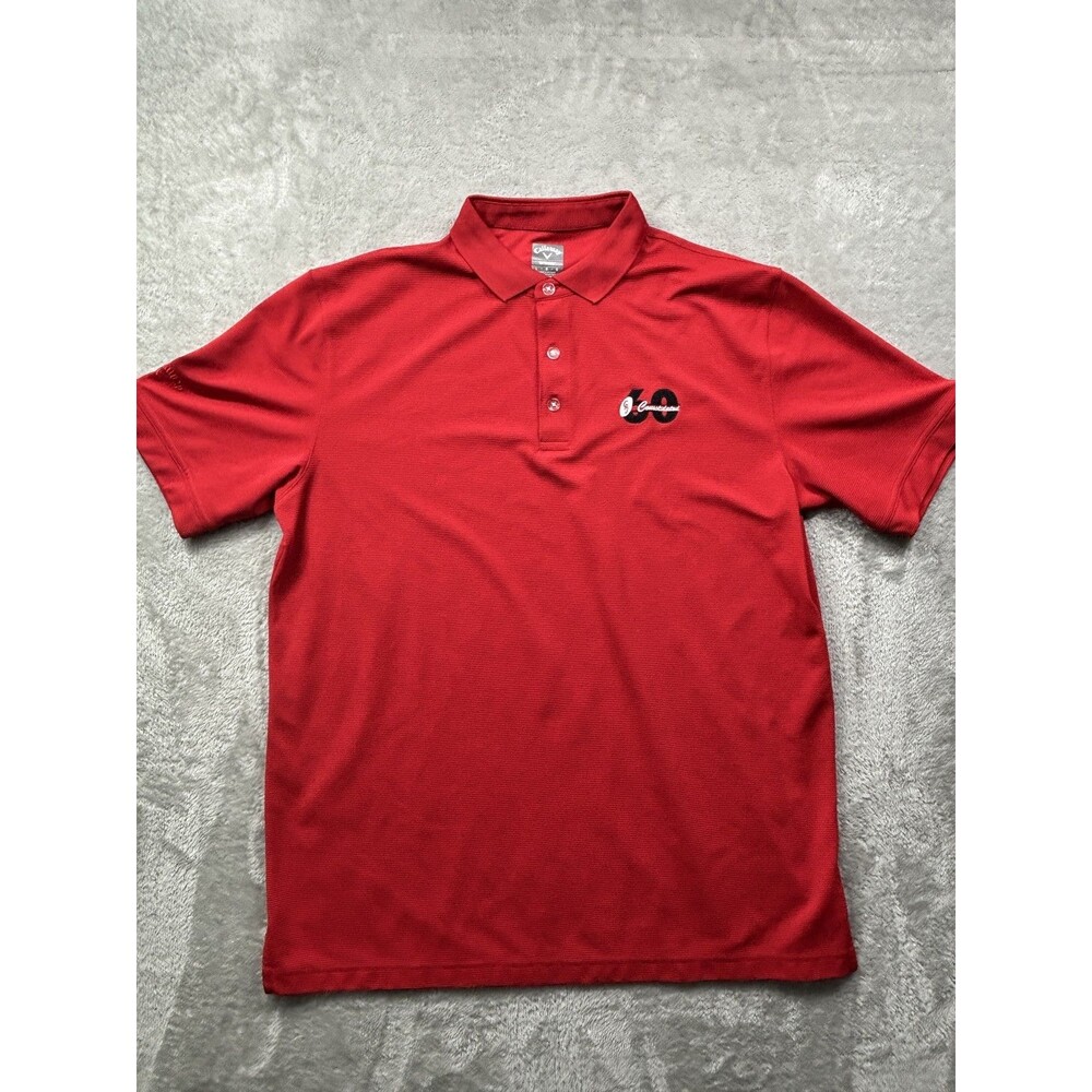 Callaway Opti-Dri Men's Red Performance Golf Polo Shirt Size L 60 Consolidated